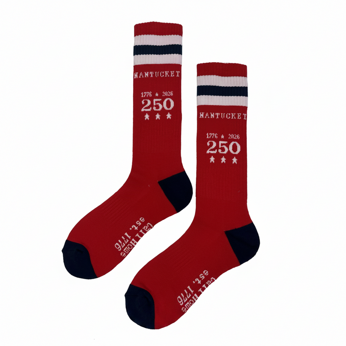 Nantucket 250 Red Athletic Socks (Red)