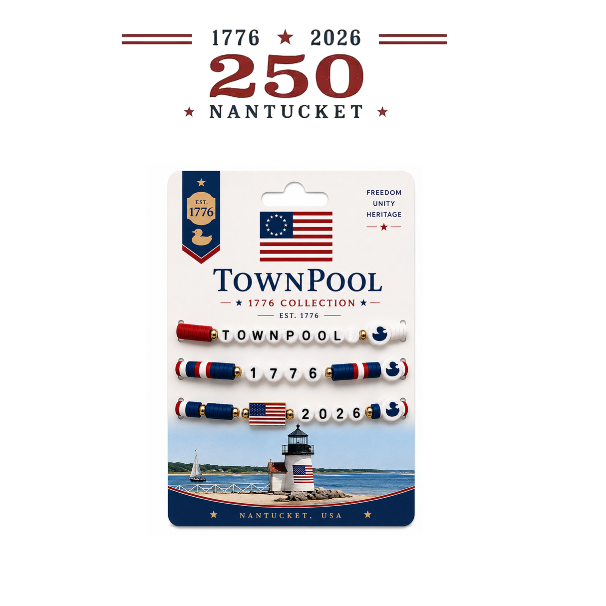 TownPool 250 Bracelet 3 Pack (Red, White, Blue)