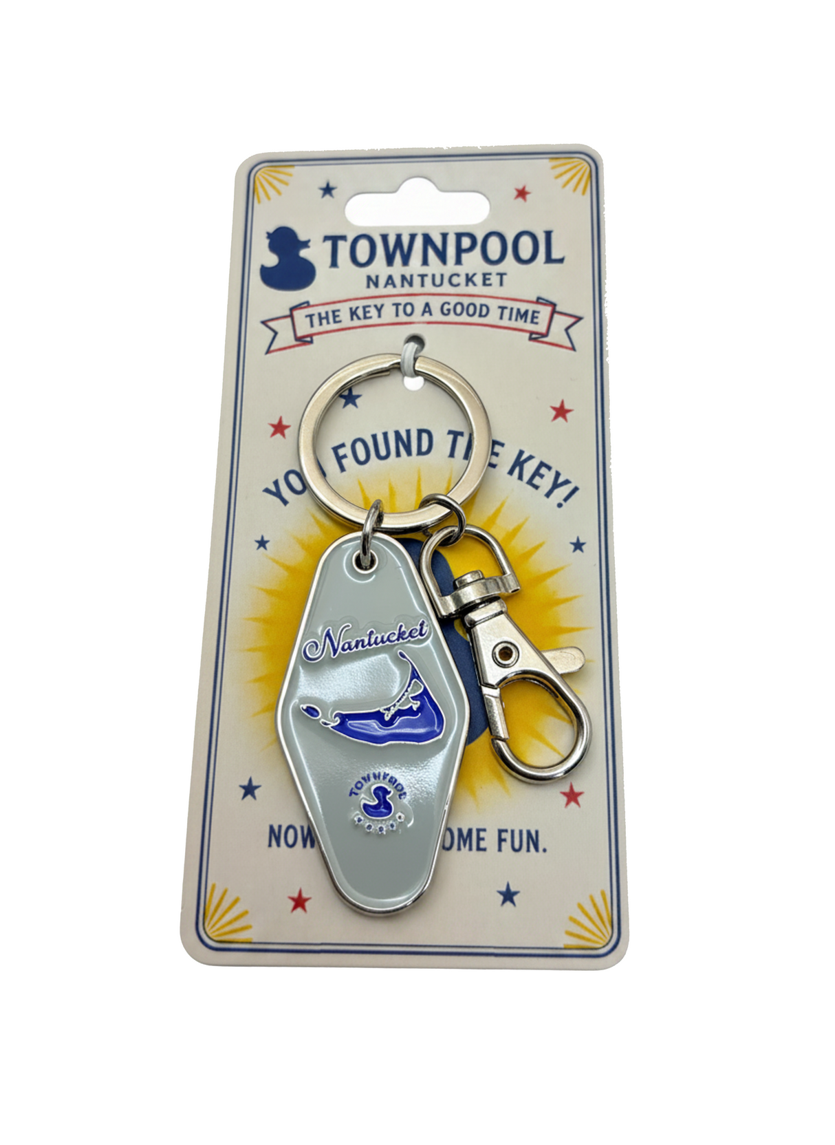 Grey- The Light - Nantucket Keychain (Metal)