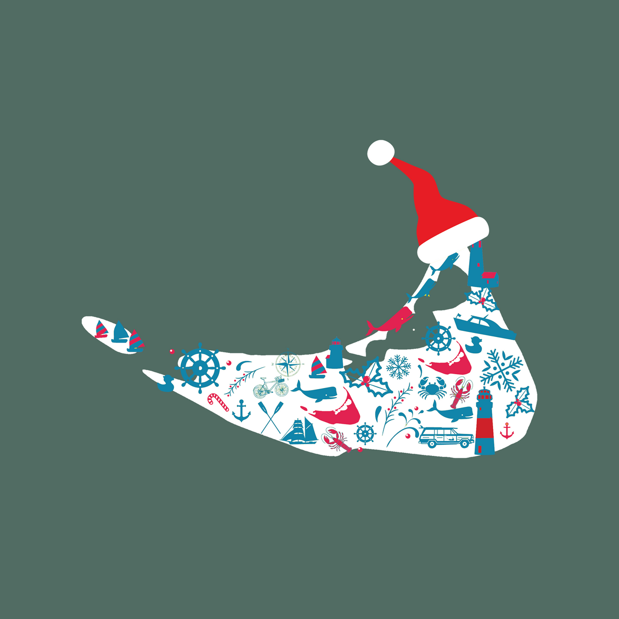 Children's Toddler Holiday Toille Crewneck (Hunter Green, White)