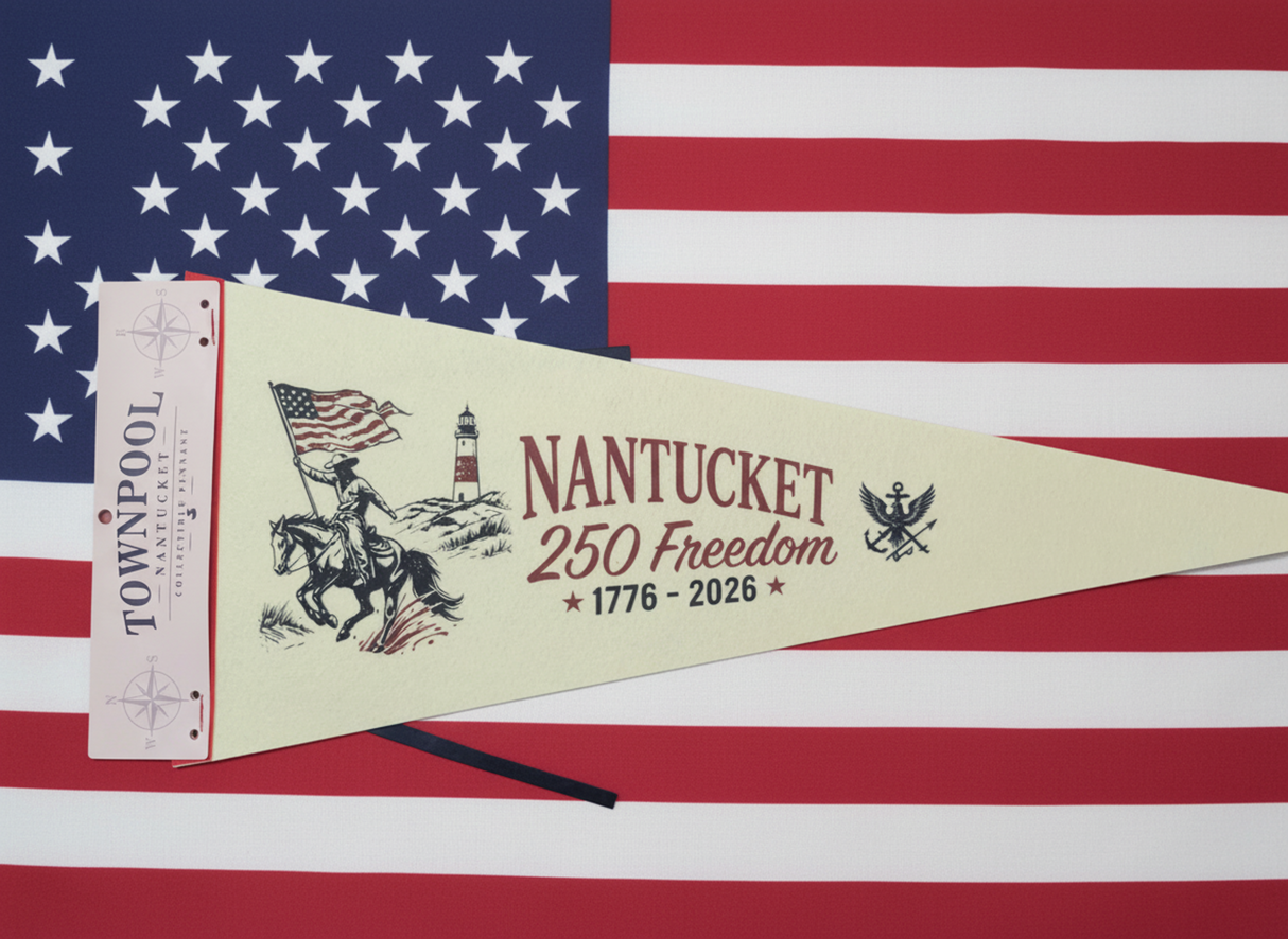 Nantucket 250th Freedom Pennant (Cream, Red)