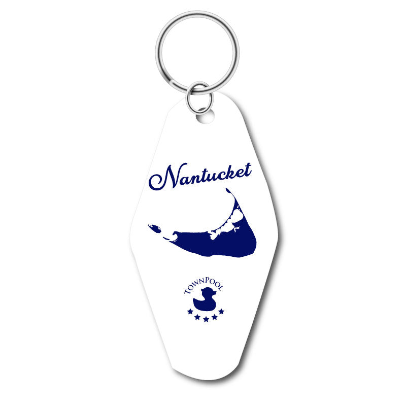 White - The Light - Nantucket Keychain