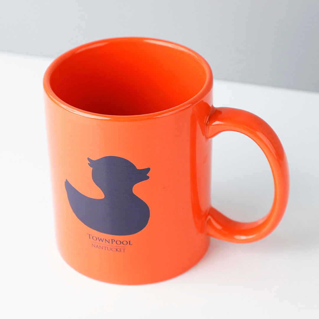 TownPool Duck on Orange Mug