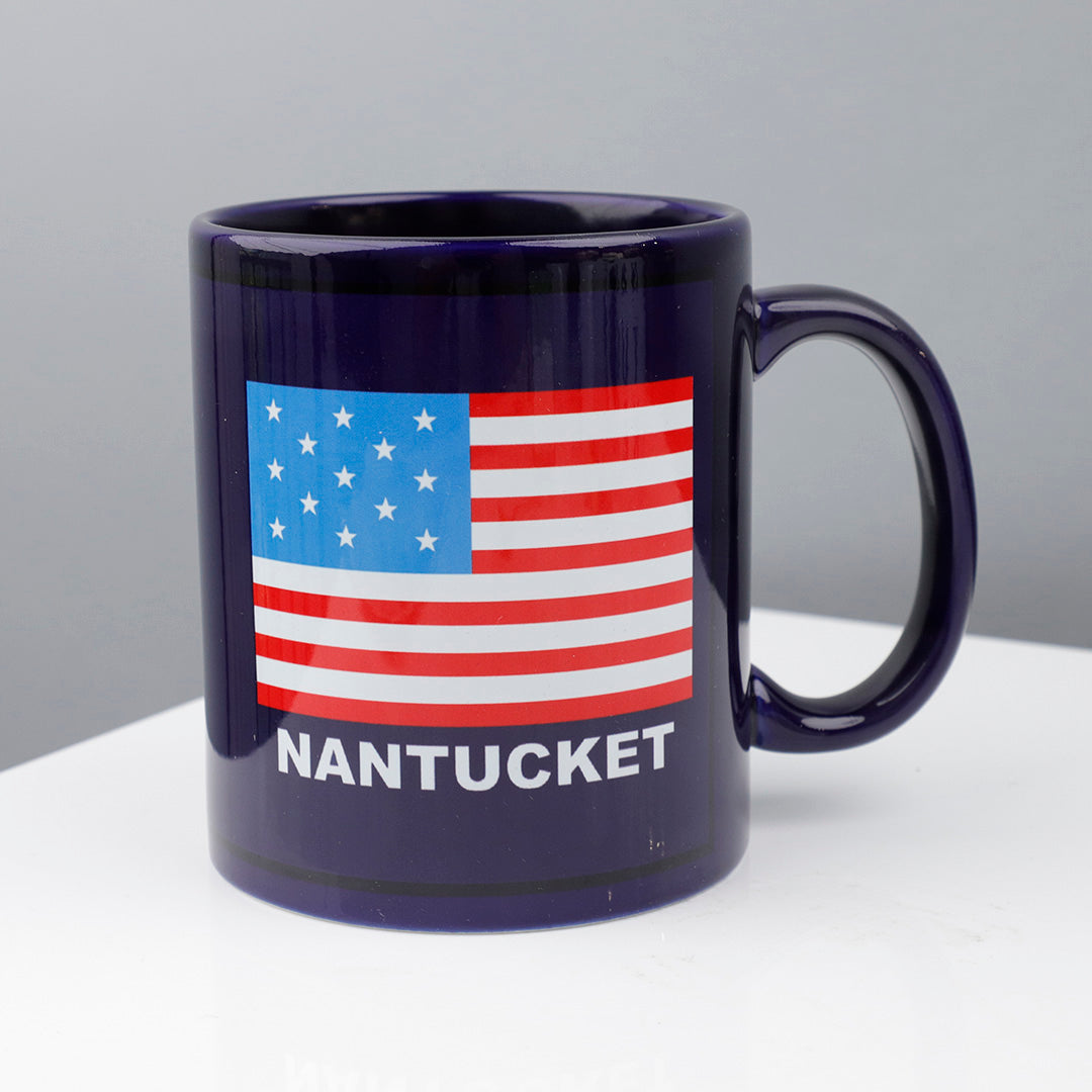 Nantucket USA on Navy Mug