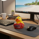TownPool Rubber Duck 3" Red Baseball Jersey