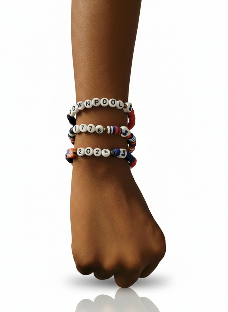 TownPool 250 Bracelet  3 Pack (Red, White, Blue)