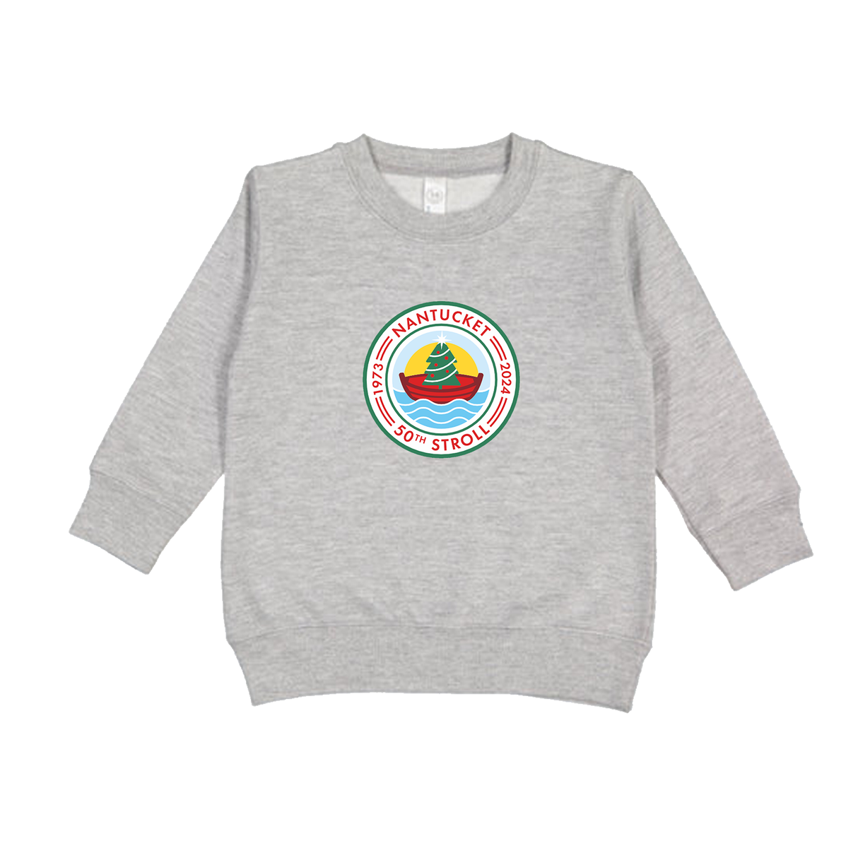 Children's Holiday Stroll Logo  Crewneck (Grey)