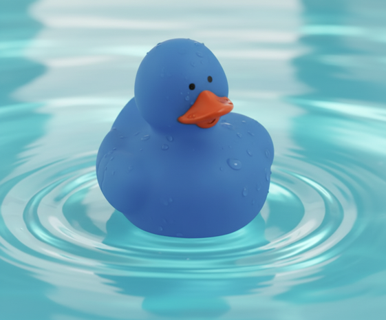 Blue Rubber Duck