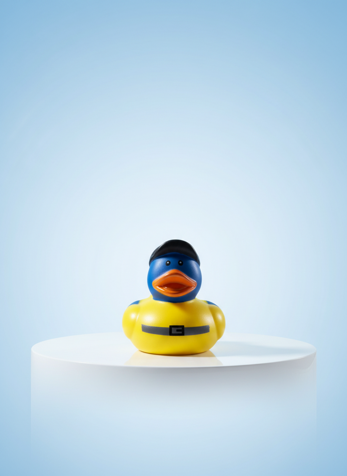 Blue Slugger Baseball Rubber Duck