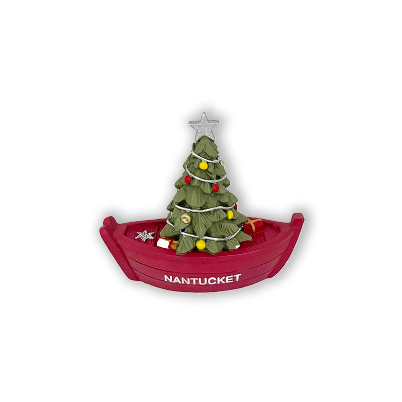 Nantucket Boat with Christmas Tree Ornament