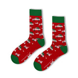 Christmas Tree Truck Socks