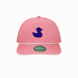 TownPool Pink Distressed Duck Hat with Rope (Navy/ White Rope)
