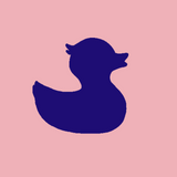 TownPool Pink Distressed Duck Hat with Rope (Navy/ White Rope)