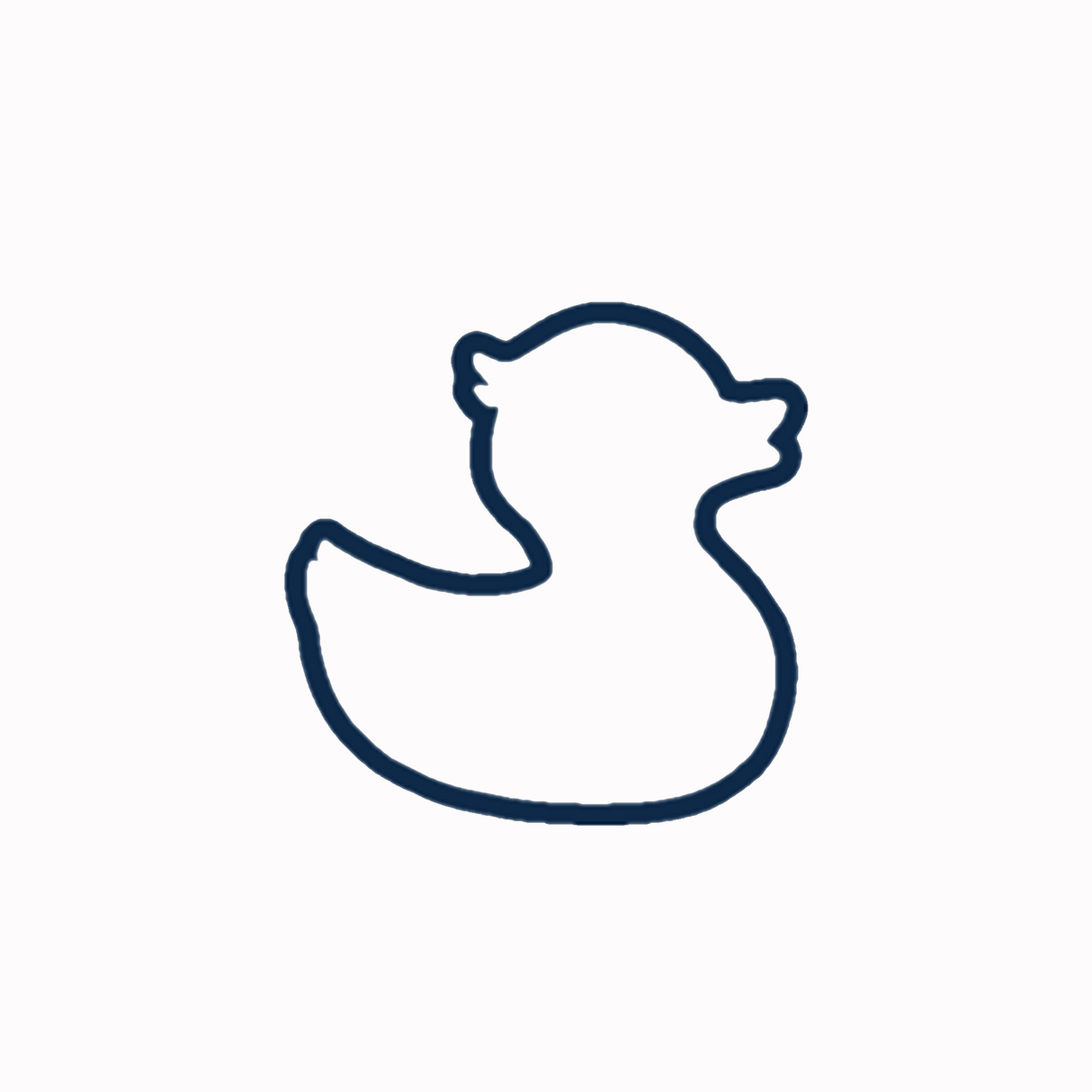 Townpool Navy Duck Outline Trucker Hat (White, White)