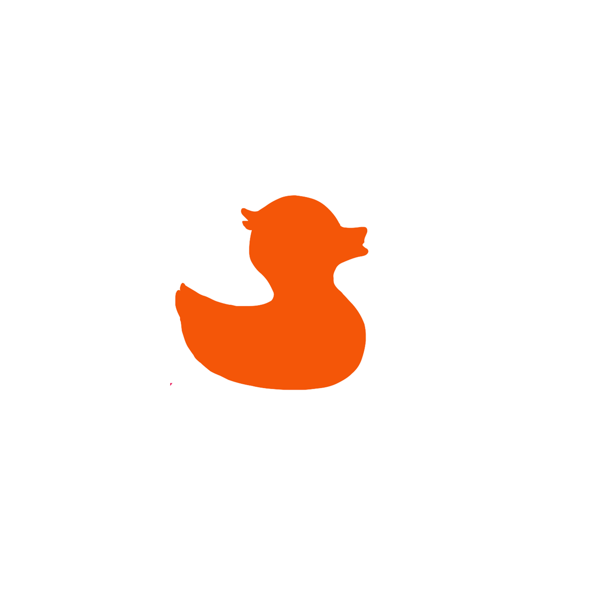 TownPool Duck Velcro Patch (Small) (Orange)