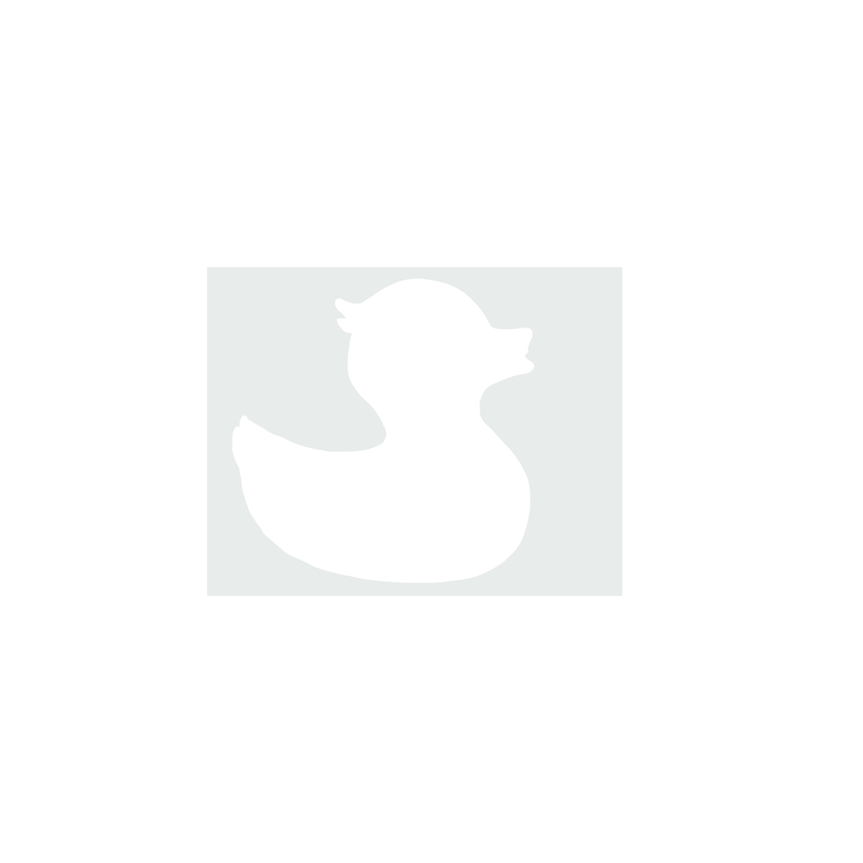 TownPool Duck Velcro Patch (Small) (White)
