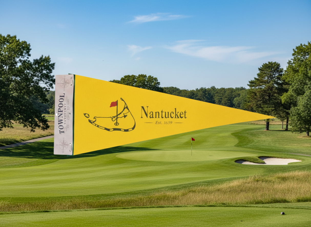 Nantucket Golf Pennant (Yellow, Green)