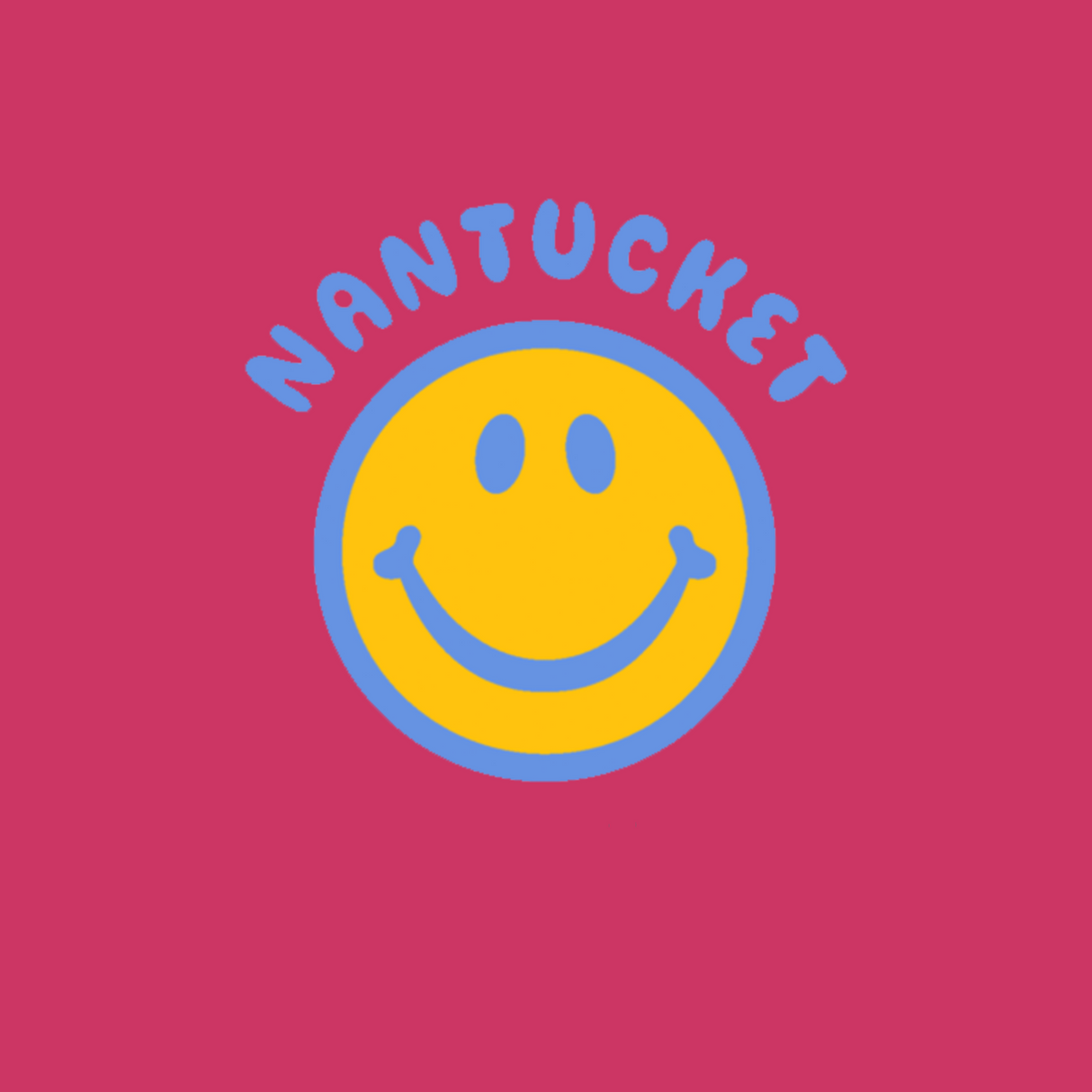 Children's Nantucket Happy Face Pink Tee Shirt