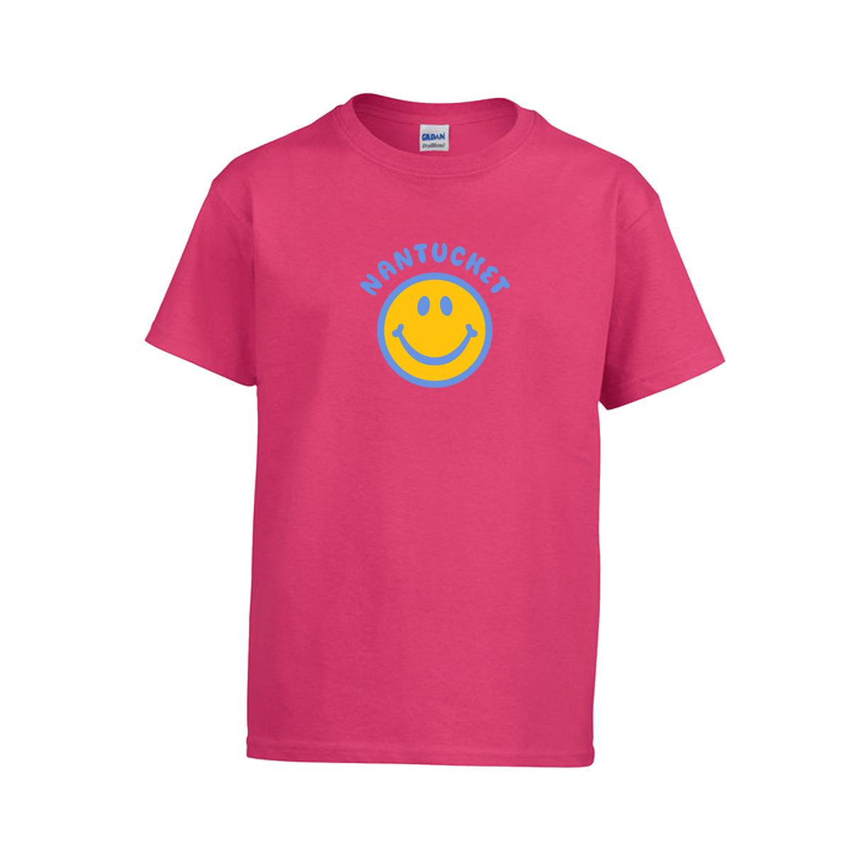 Children's Nantucket Happy Face Pink Tee Shirt