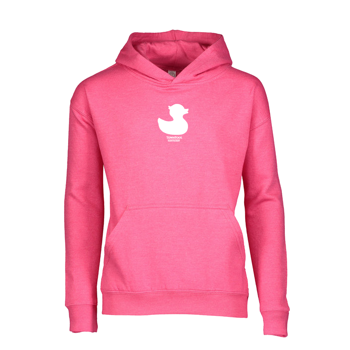 Pink White Duck Hooded Sweatshirt Youth