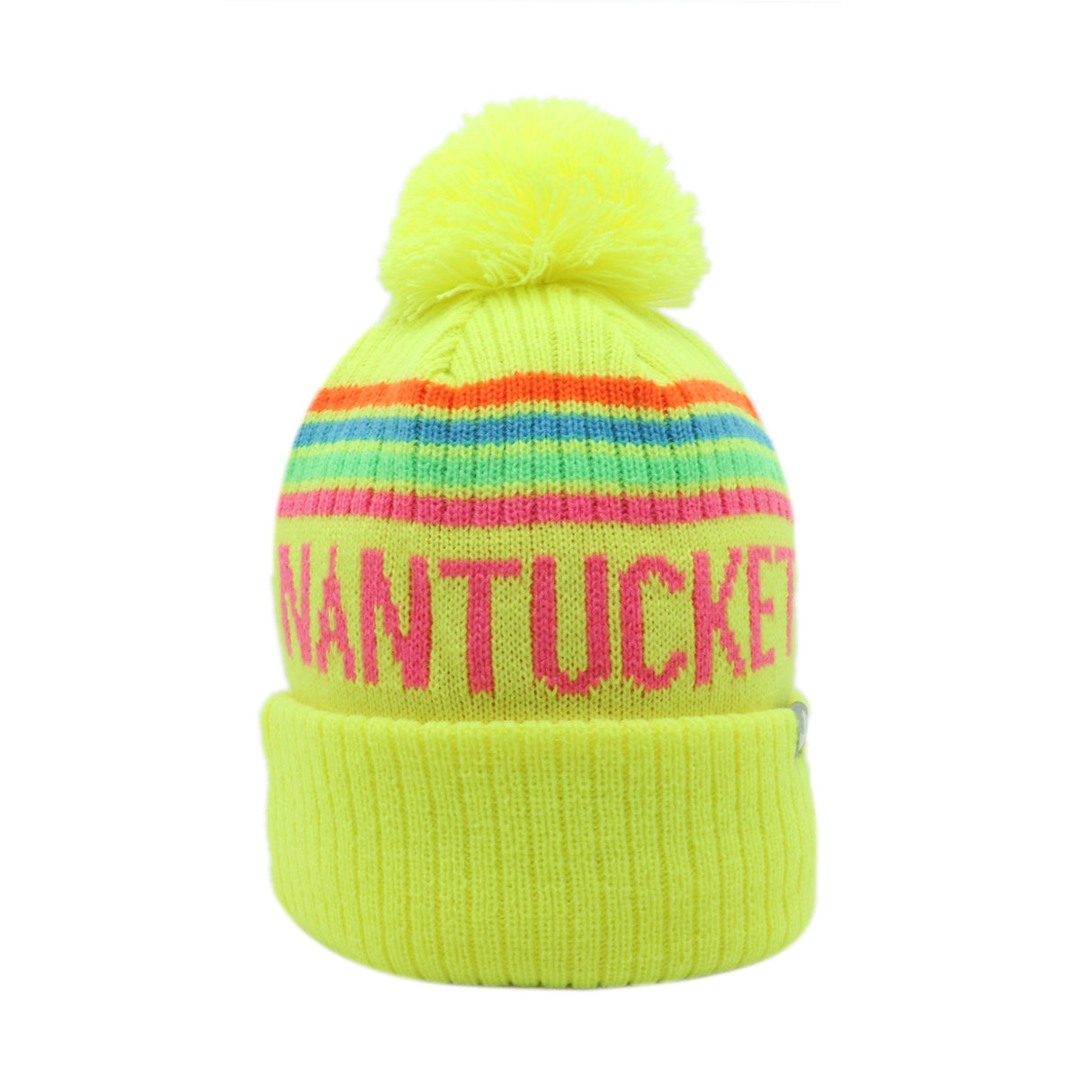 2024 Madison: Nantucket Winter Hat (Neon Yellow with Stripes)