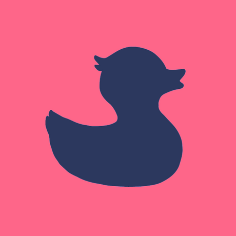 TownPool Navy Duck on Trucker Hat (Pink, White)