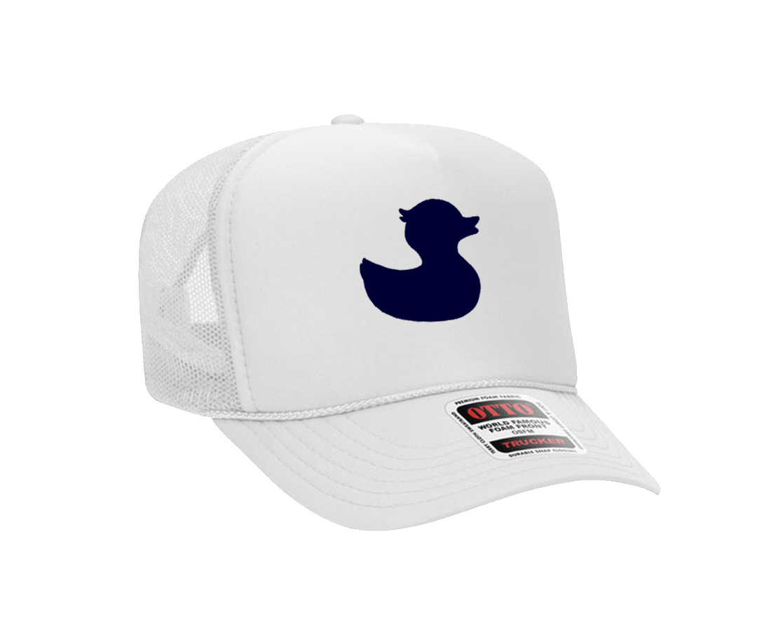 Townpool Navy Duck Trucker Hat (White, White)