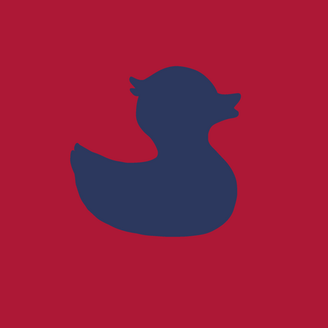 TownPool  Navy Duck Red Trucker Hat (Red, White)