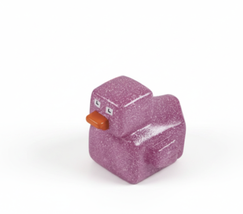 8 Bit Rubber Duck (Pink Glitter)