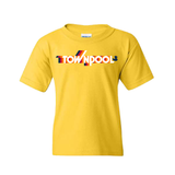Children's TownPool Yellow Retro Short Sleeve Tee Shirt (White Townpool)