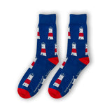 Sankaty Lighthouse Socks in Navy