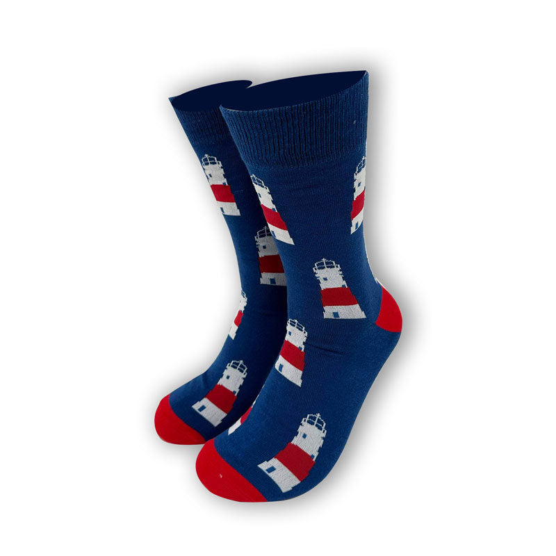 Sankaty Lighthouse Socks in Navy