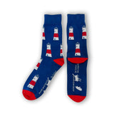 Sankaty Lighthouse Socks in Navy