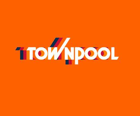 Townpool Retro Trucker Hat (Neon Orange, White)