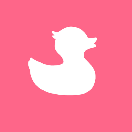 TownPool White Duck on Trucker Hat (Pink, Pink)