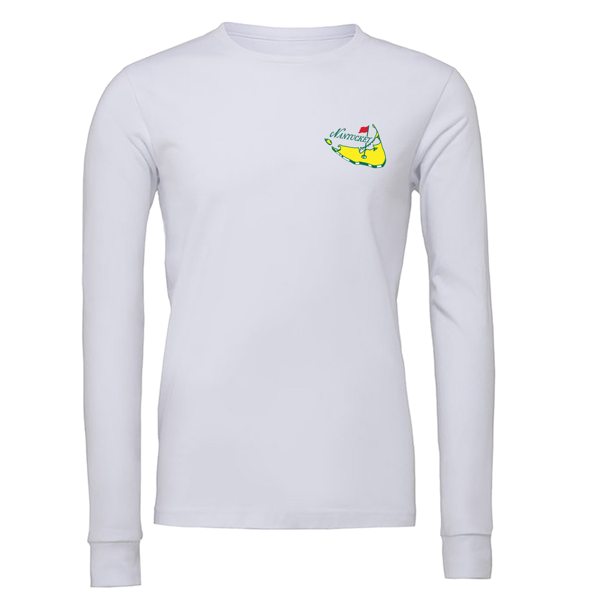 Nantucket Golf Long Sleeve Tee Shirt (White)