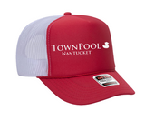 TownPool  Nantucket  Trucker Hat (Red/White, White)