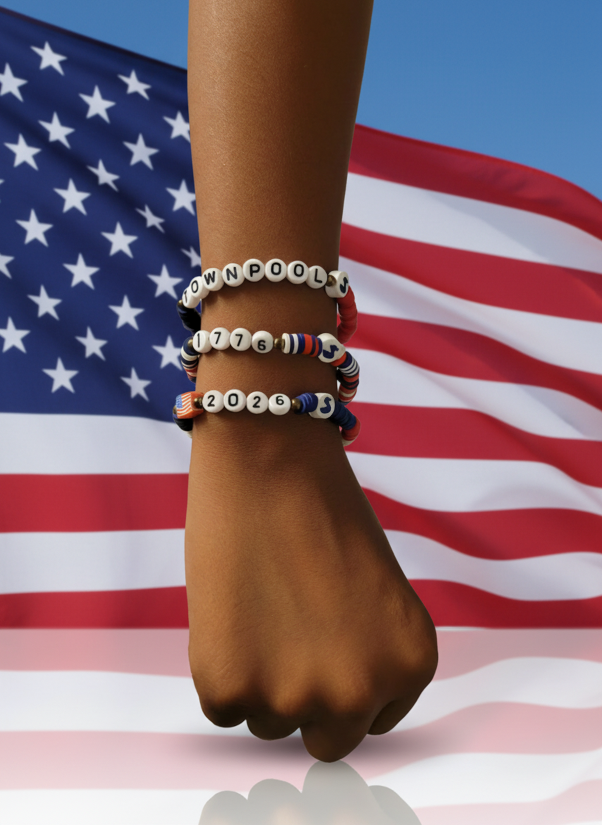 TownPool 250 Bracelet  3 Pack (Red, White, Blue)