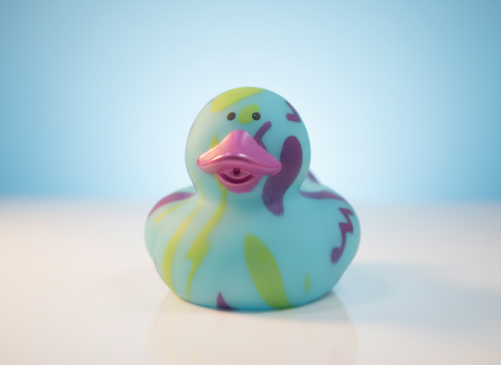 Leopard Rubber Duck (Blue)