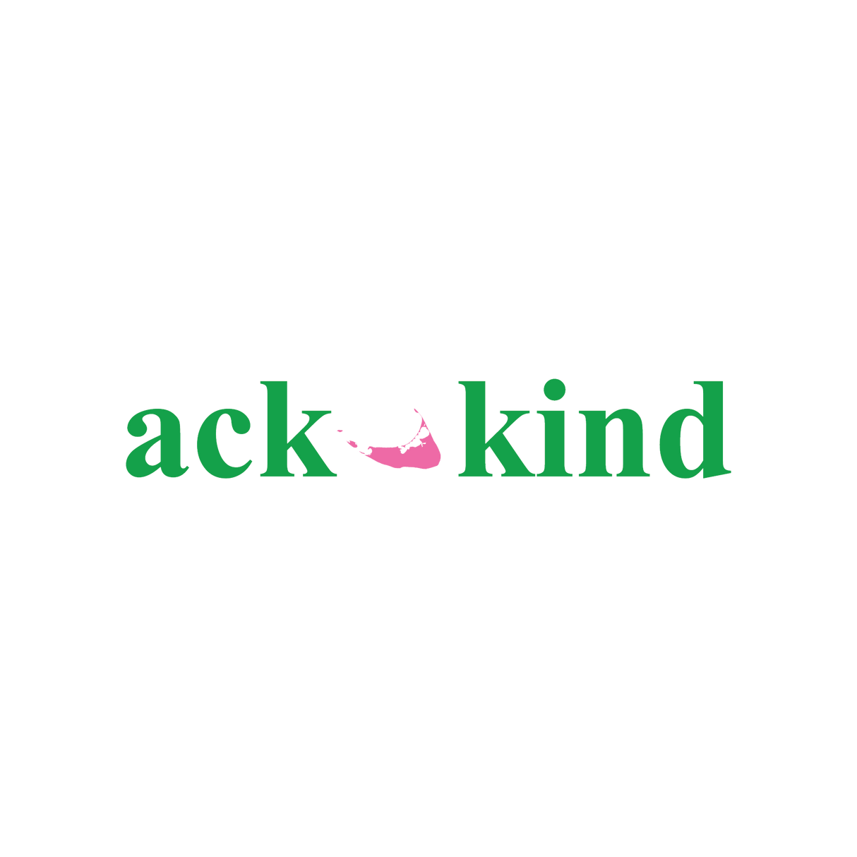 Ack Kind (Green Logo) White Long Sleeve Tee Shirt